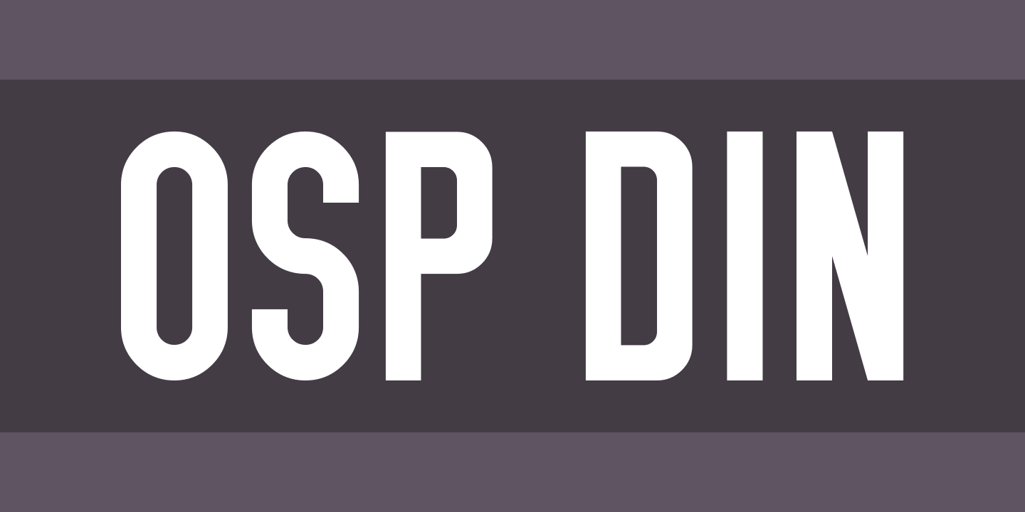 Przykładowa czcionka OSP DIN #1